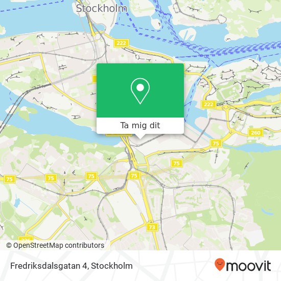 Fredriksdalsgatan 4 karta