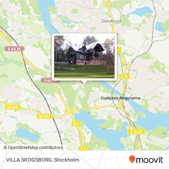 VILLA SKOGSBORG karta