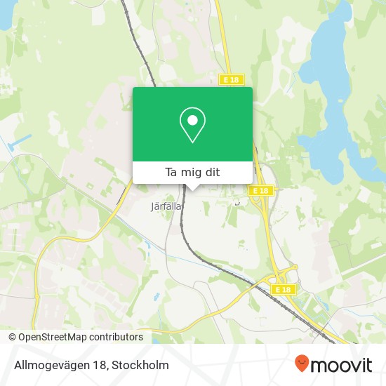 Allmogevägen 18 karta