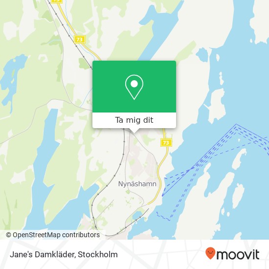 Jane's Damkläder, Nynäsvägen 32 SE-149 40 Nynäshamn karta