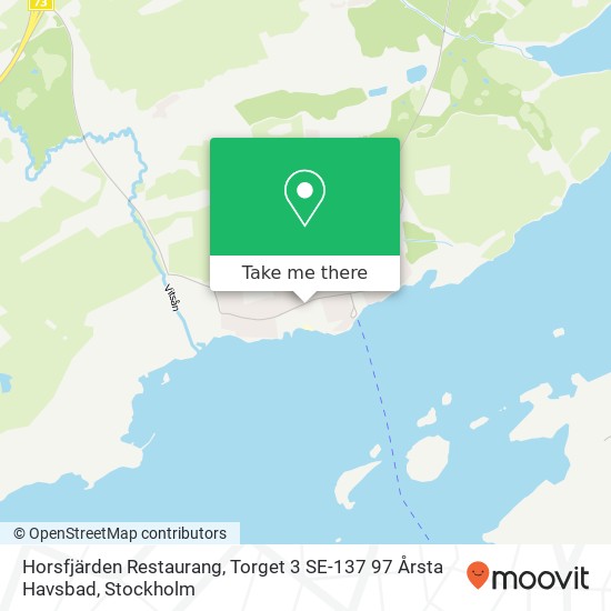 Horsfjärden Restaurang, Torget 3 SE-137 97 Årsta Havsbad karta