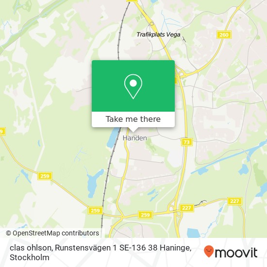 clas ohlson, Runstensvägen 1 SE-136 38 Haninge karta