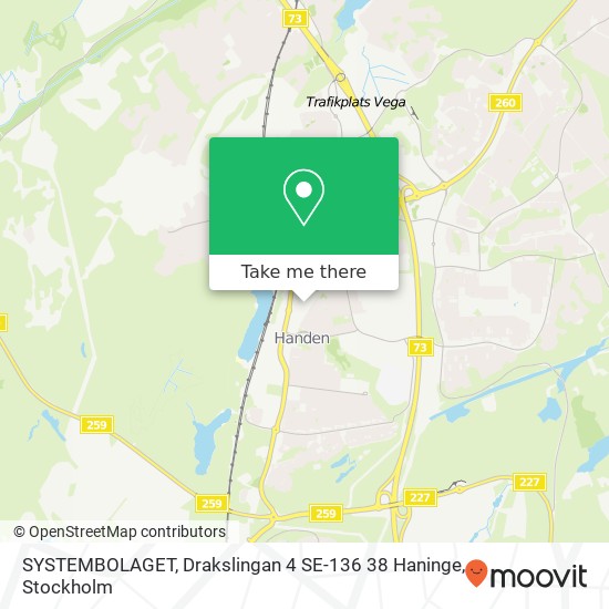 SYSTEMBOLAGET, Drakslingan 4 SE-136 38 Haninge karta