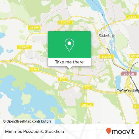 Mimmos Pizzabutik, Högmovägen 27 SE-151 68 Södertälje karta