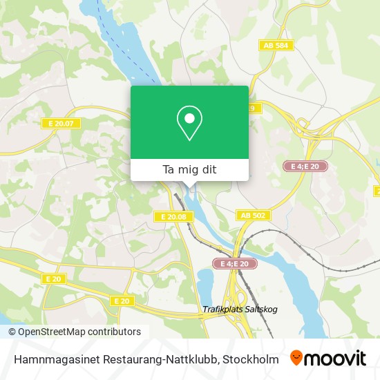 Hamnmagasinet Restaurang-Nattklubb karta