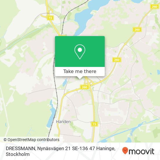 DRESSMANN, Nynäsvägen 21 SE-136 47 Haninge karta