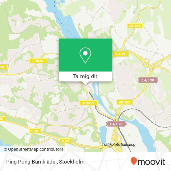 Ping Pong Barnkläder, Lovisinsgatan 5 SE-151 73 Södertälje karta
