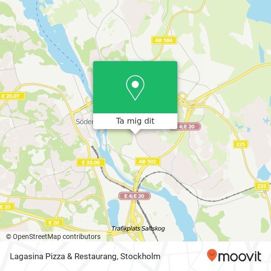 Lagasina Pizza & Restaurang, Erik Dahlbergs väg 34 SE-152 70 Södertälje karta