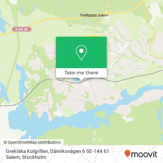 Grekiska Kolgrillen, Dånviksvägen 6 SE-144 61 Salem karta