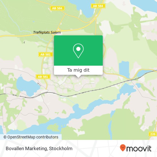 Bovallen Marketing, Storskogsvägen 32 SE-144 32 Rönninge karta