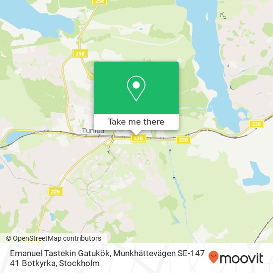 Emanuel Tastekin Gatukök, Munkhättevägen SE-147 41 Botkyrka karta