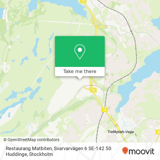 Restaurang Matbiten, Svarvarvägen 6 SE-142 50 Huddinge karta