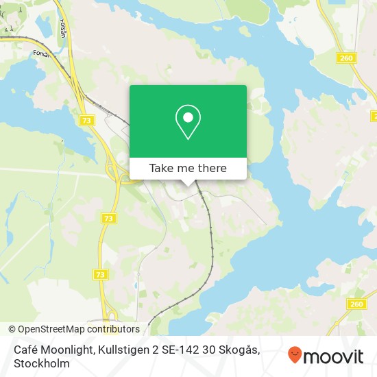 Café Moonlight, Kullstigen 2 SE-142 30 Skogås karta