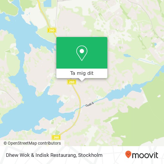 Dhew Wok & Indisk Restaurang, Vendelsövägen 62 SE-135 53 Trollbäcken karta