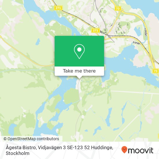 Ågesta Bistro, Vidjavägen 3 SE-123 52 Huddinge karta