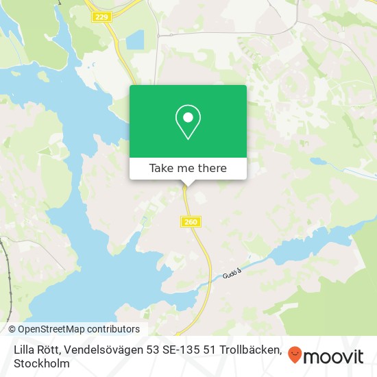 Lilla Rött, Vendelsövägen 53 SE-135 51 Trollbäcken karta