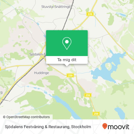 Sjödalens Festvåning & Restaurang, Sjödalsvägen 29 SE-141 46 Huddinge karta