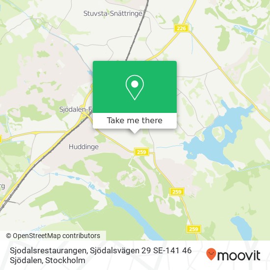 Sjodalsrestaurangen, Sjödalsvägen 29 SE-141 46 Sjödalen karta