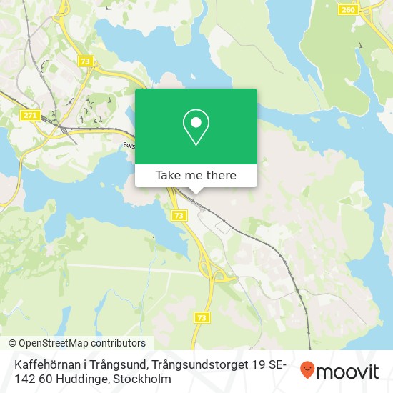 Kaffehörnan i Trångsund, Trångsundstorget 19 SE-142 60 Huddinge karta