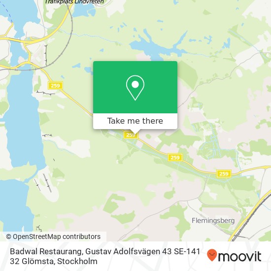 Badwal Restaurang, Gustav Adolfsvägen 43 SE-141 32 Glömsta karta
