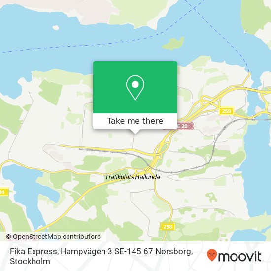 Fika Express, Hampvägen 3 SE-145 67 Norsborg karta