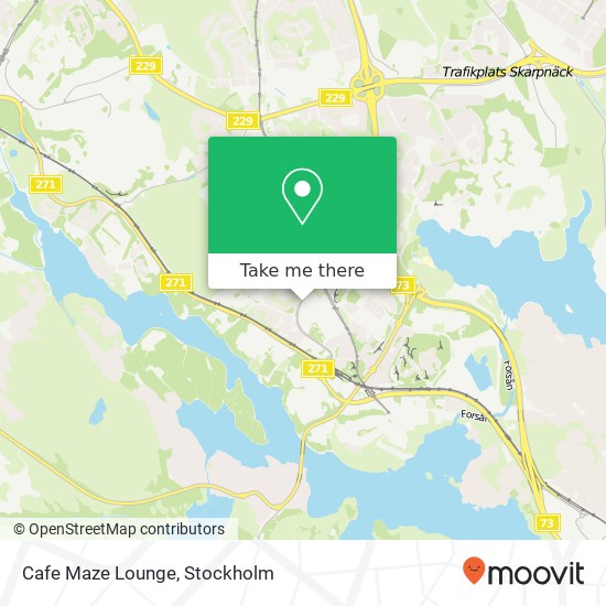 Cafe Maze Lounge, Farstaplan 3 SE-123 47 Stockholm karta