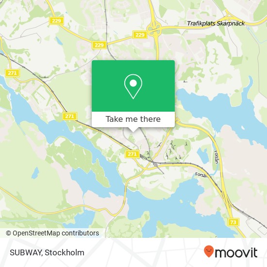 SUBWAY, Storforsplan SE-123 47 Stockholm karta