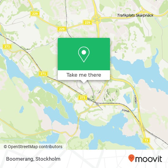 Boomerang, Storforsplan 11 SE-123 47 Stockholm karta