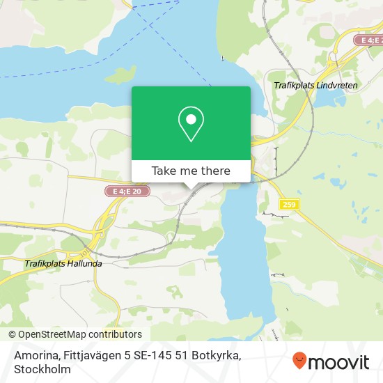 Amorina, Fittjavägen 5 SE-145 51 Botkyrka karta