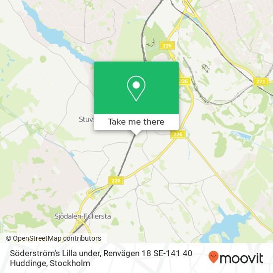Söderström's Lilla under, Renvägen 18 SE-141 40 Huddinge karta