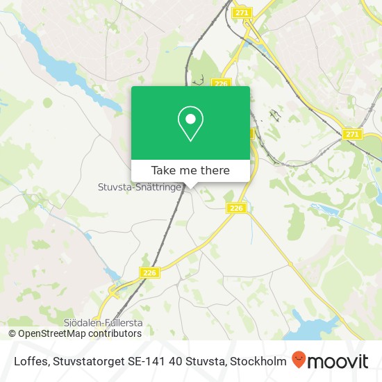 Loffes, Stuvstatorget SE-141 40 Stuvsta karta