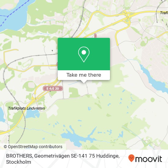 BROTHERS, Geometrivägen SE-141 75 Huddinge karta