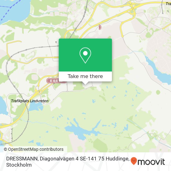 DRESSMANN, Diagonalvägen 4 SE-141 75 Huddinge karta