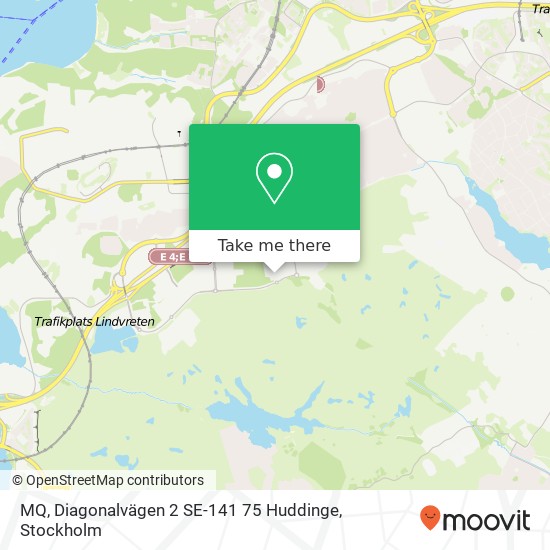 MQ, Diagonalvägen 2 SE-141 75 Huddinge karta