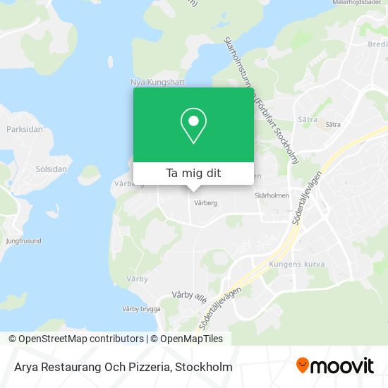 Arya Restaurang Och Pizzeria karta