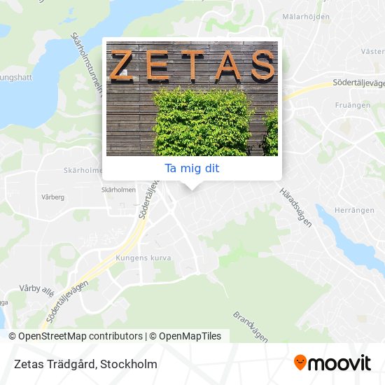 Zetas Trädgård karta