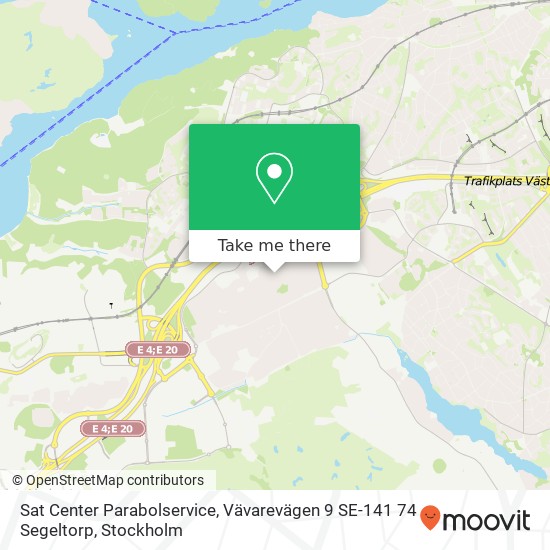 Sat Center Parabolservice, Vävarevägen 9 SE-141 74 Segeltorp karta