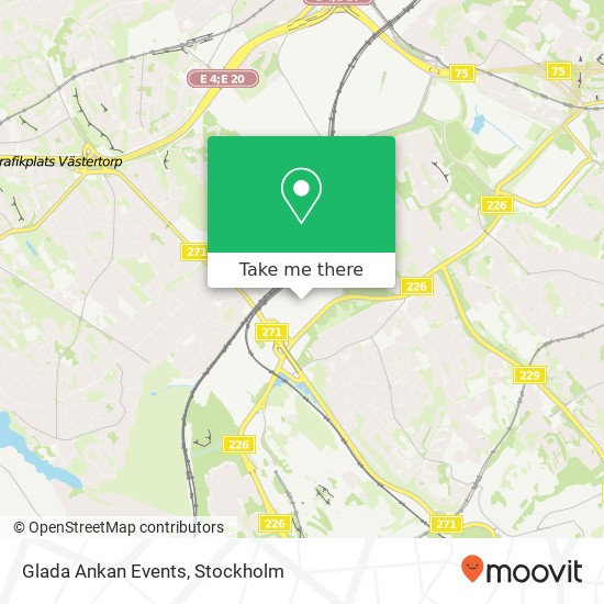 Glada Ankan Events, Mässvägen 1 SE-125 30 Stockholm karta