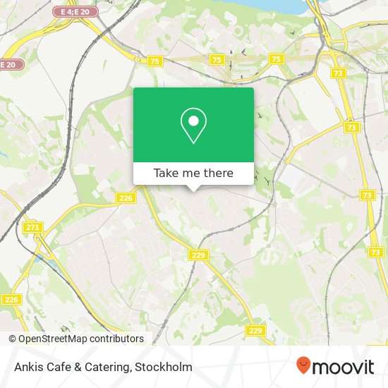 Ankis Cafe & Catering, Kubikenborgsvägen 5 SE-122 41 Enskede karta