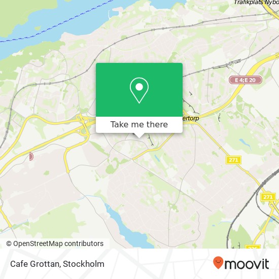 Cafe Grottan, Fruängens Kyrkogata 5 SE-129 51 Hägersten karta