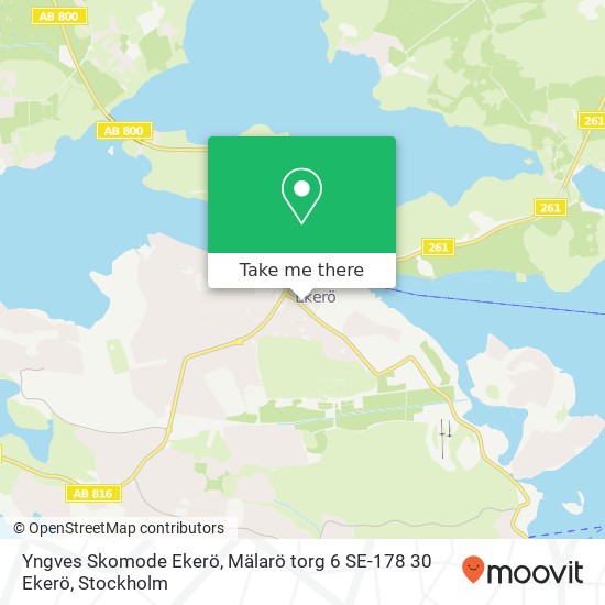 Yngves Skomode Ekerö, Mälarö torg 6 SE-178 30 Ekerö karta