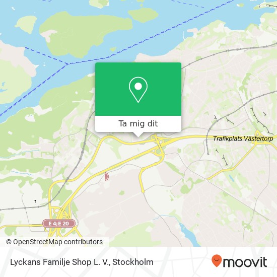 Lyckans Familje Shop L. V., Eksätravägen 146 SE-127 61 Skärholmen karta