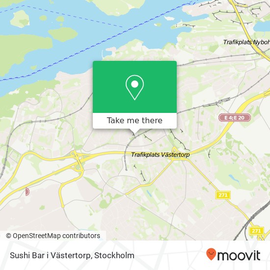 Sushi Bar i Västertorp, Störtloppsvägen 13 SE-129 47 Hägersten karta