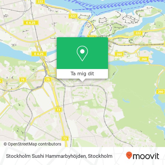 Stockholm Sushi Hammarbyhöjden, Finn Malmgrens plan 6 SE-121 38 Johanneshov karta