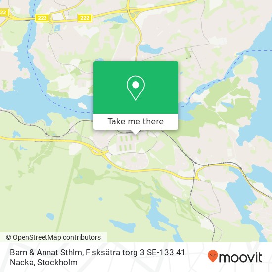 Barn & Annat Sthlm, Fisksätra torg 3 SE-133 41 Nacka karta