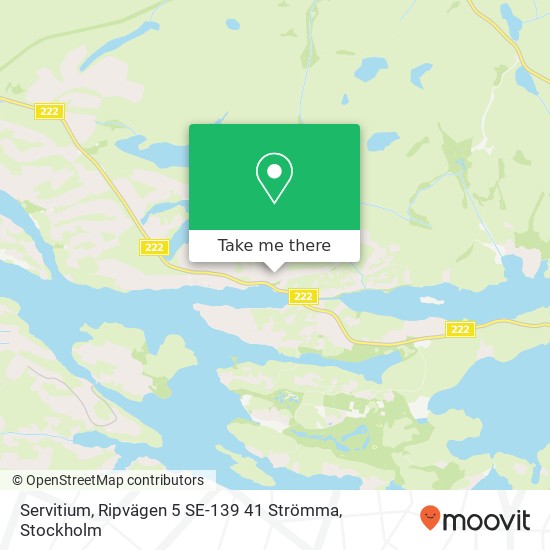 Servitium, Ripvägen 5 SE-139 41 Strömma karta