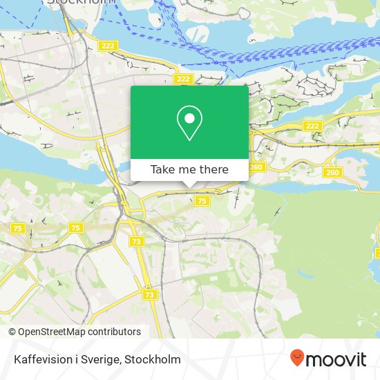 Kaffevision i Sverige, Hammarby Fabriksväg 43 SE-120 30 Stockholm karta