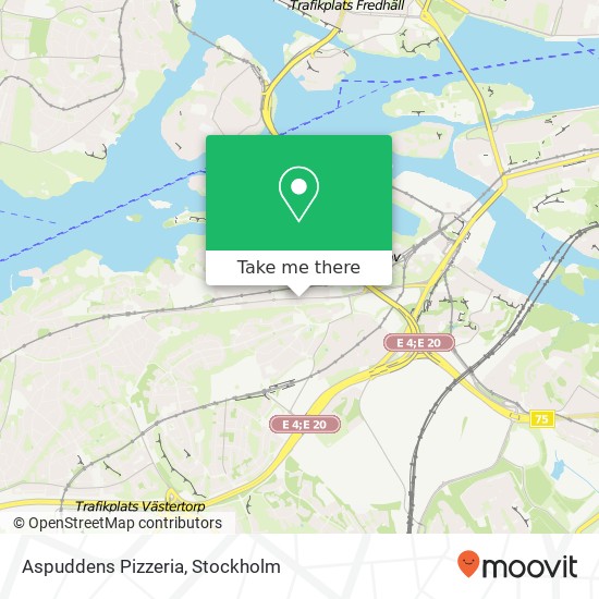 Aspuddens Pizzeria, Hägerstensvägen 131A SE-126 48 Stockholm karta