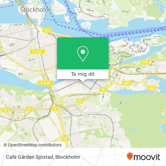 Café Gården Sjöstad, Hammarby allé 109 SE-120 64 Stockholm karta