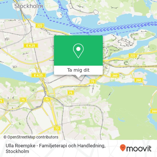 Ulla Roempke - Familjeterapi och Handledning, Hammarby allé 149 SE-120 65 Stockholm karta